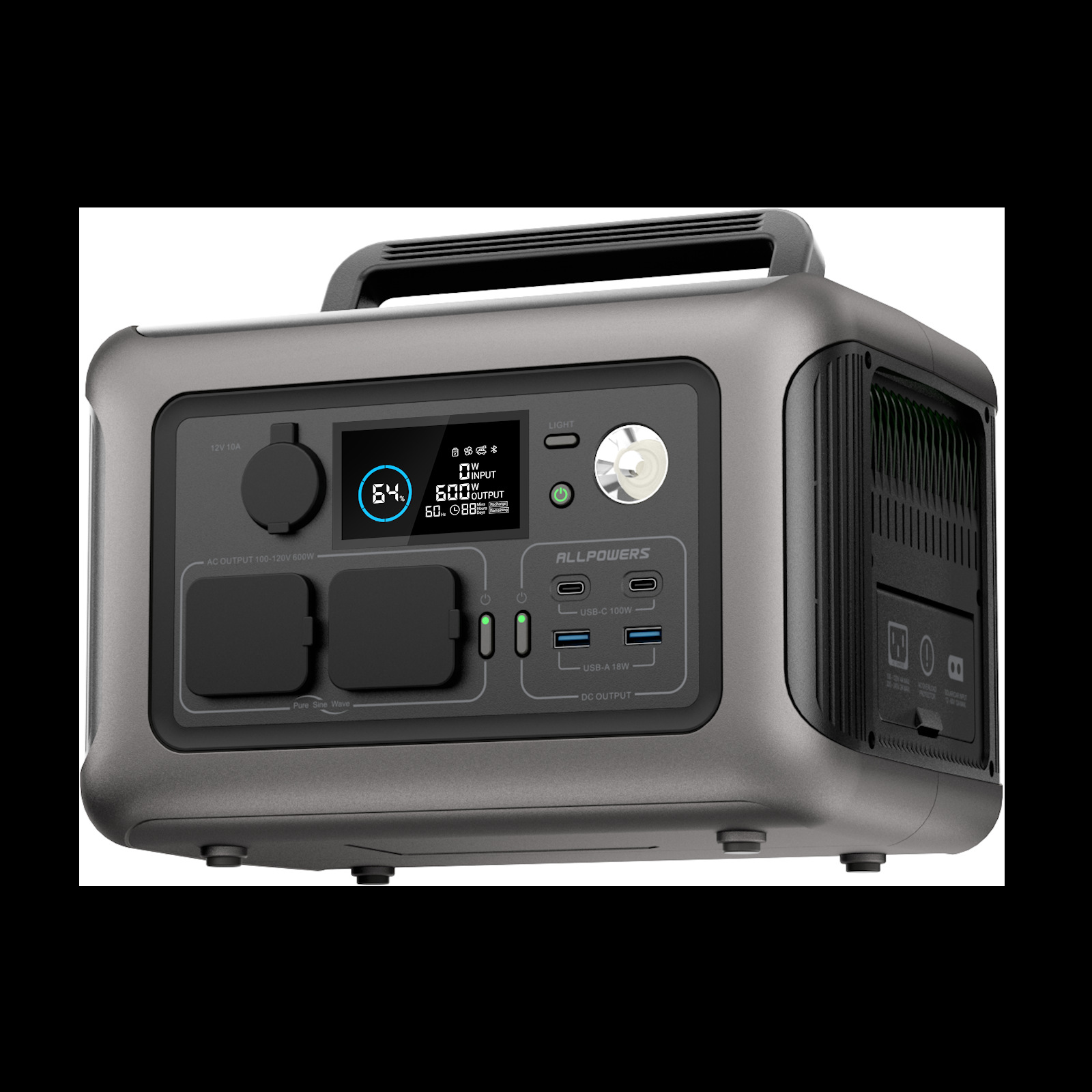 ALLPOWERS banco de energía de alta potencia para coche UPS fuente de alimentación de almacenamiento de energía 600W fuente de alimentación móvil R600