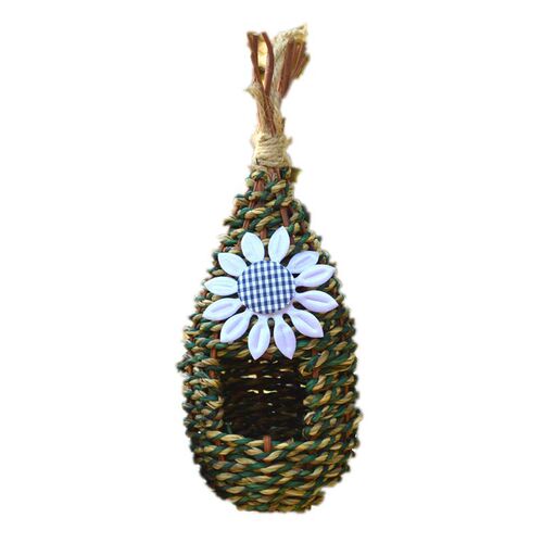 Grass-woven parrot nest, tiger skin peony, pearl finch, zebra finch cage, grass nest, birdhouse, birdcage, bird feeder