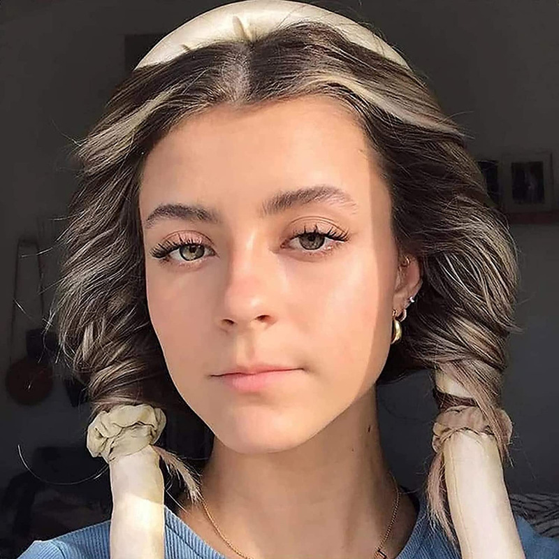 Cross-Border Hot-Selling Lazy Foam Curling Iron Sponge Bangs Big Wave Curler Hair Curling Tool Sleep Curling Iron