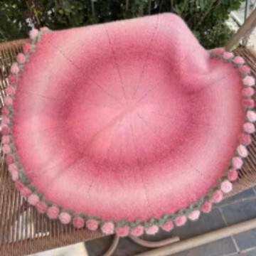 新款梦幻渐变玫瑰花毯 diy手工编织毛线花束毯子成品送女友礼物用|undefined