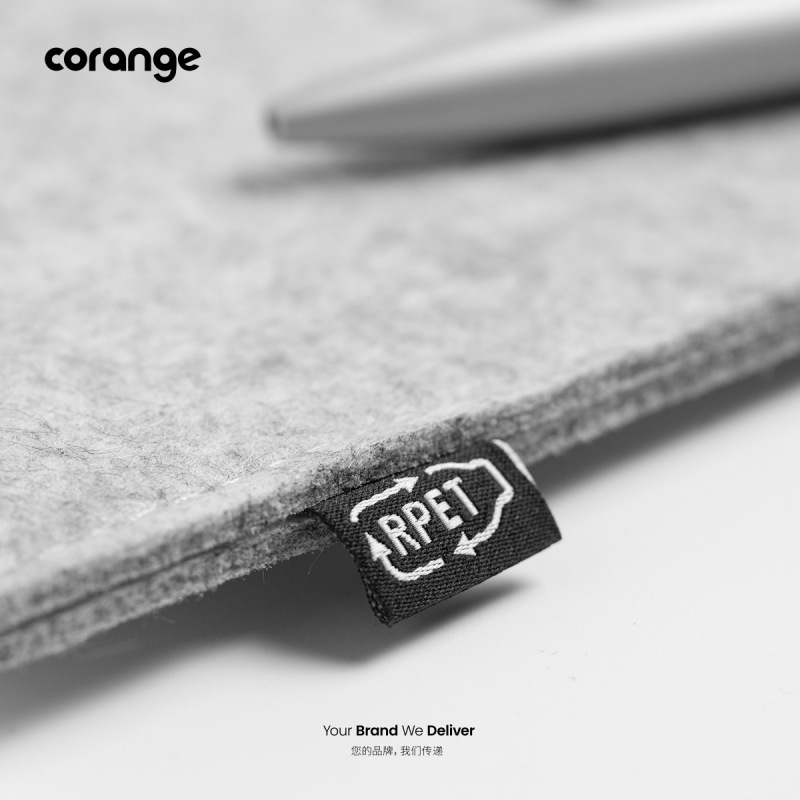 Corange 环保礼品100%RPET毛毡电脑内胆包多功能插袋可定制logo|undefined