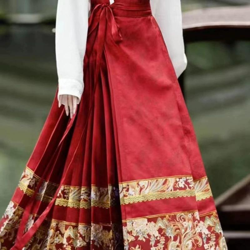 Red Hanfu, Chinese airplane, festive set, Chinese style, new collection
