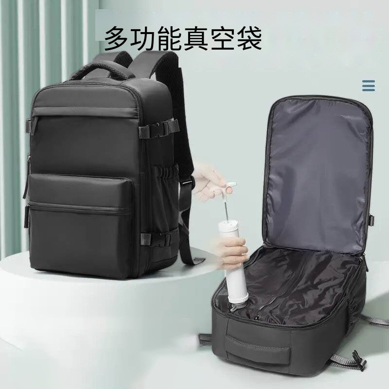 Nuevos productos transfronterizos mochila de negocios de gran capacidad unidireccional bolsa de vacío compresible multicapa de almacenamiento mochila de computadora
