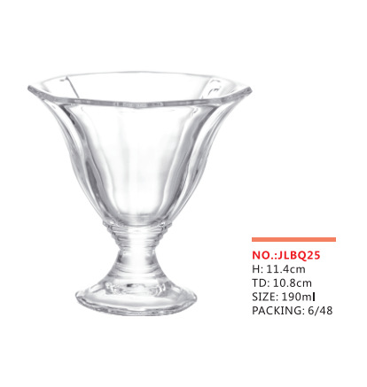 Tazón de yogur de vidrio Taza de postre de frutas Taza de helado Tazón de polvo de hielo Taza de desayuno creativa Taza de batido Taza de helado de bebida fría