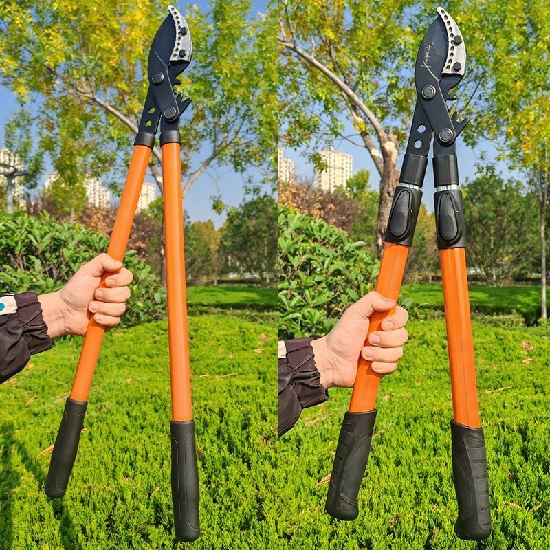 Jardín de árboles frutales de rama alta varilla larga especial fuerte tijeras de rama gruesa tijeras agrícolas engranaje de rama gruesa original extensión fuerte