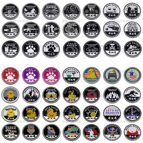 Car 4X4 RATED car logo new 4X4 aluminum sticker