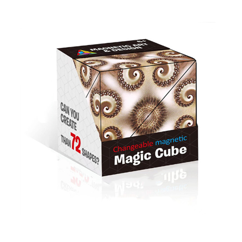 Cubo mágico geométrico magnético 3D, rompecabezas tridimensional, juguete versátil para aliviar el estrés, cubo para niños, juguete para aliviar el estrés