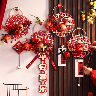 New Year Decorations Bamboo Lantern Pendant 2025 Spring Festival Family New Year Arrangement Entry Door Living Room Festive Hanging Ornaments