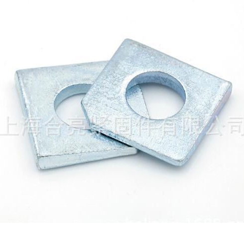 GB853槽钢用方斜垫圈 垫片镀蓝白锌彩锌角垫圈平垫片∮8∮10-∮30
