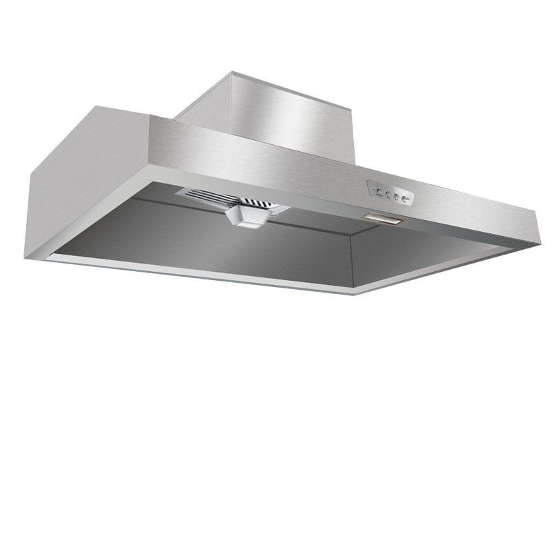 máquina integral de limpieza de leña rural de cocina de hotel de alta succión de cubierta de escape de humo de acero inoxidable comercial