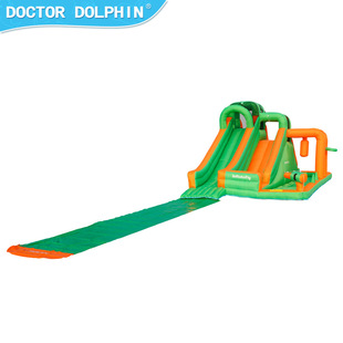 Doctor Dolphin Outdoor Water Slide Jumping Bed Inflatable Castle Children's Inflatable Castle Water Slide Playground Toy