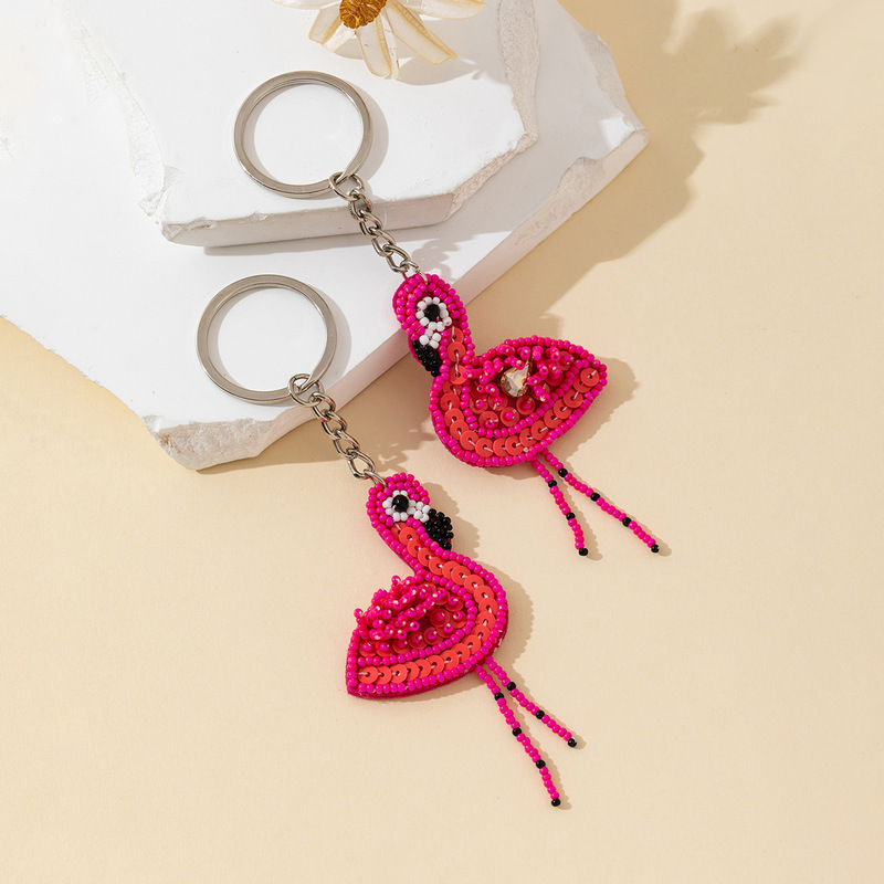 Cross-Border Hot-Selling Flamingo Jewelry Pendants, Fashionable and Personalized Versatile Keychains, Universal Decorative Bag Pendants