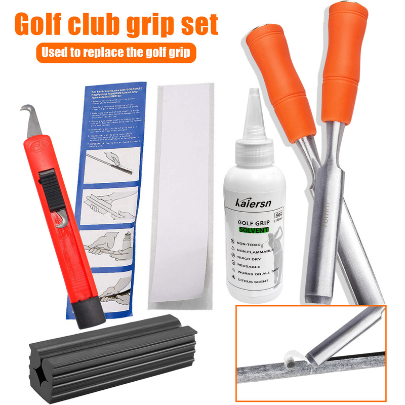 Golf Club Grip Replacement Tool Three-Piece Set of Grip Disassembly and Replacement Double-Sided Tape Hook Knife Holder Accessories
