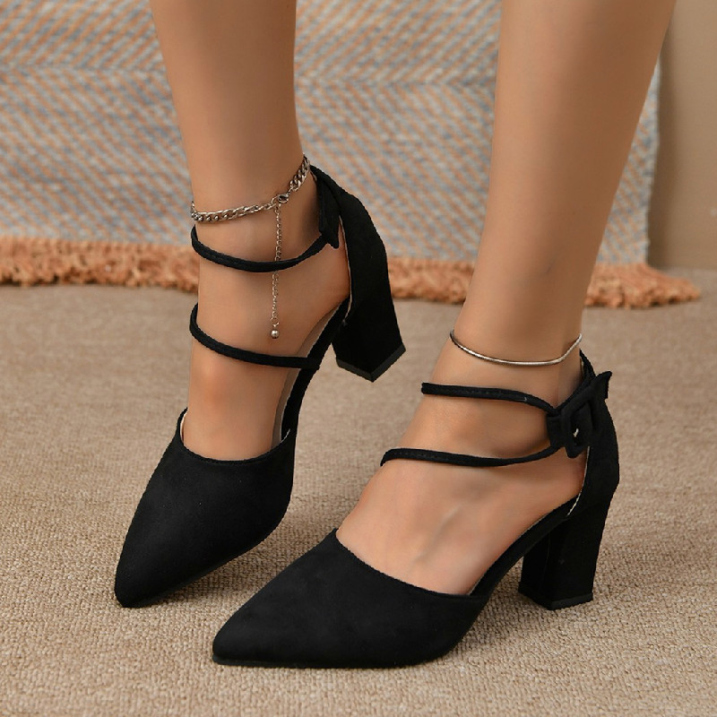 Women's Sexy Solid Color Point Toe Fashion Sandals display picture 1