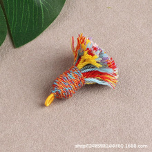 藏式流苏头挂件diy配件手搓棉绳编织短穗子菩提文玩佛珠手串流苏