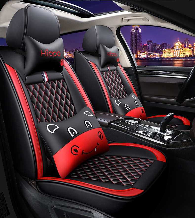 Cross-border foreign trade car seat cushion wear-resistant leather surrounded by four seasons universal seat cover source factory foreign trade wholesale