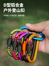 高品质铝合金登山扣 D字形型快挂 加粗挂扣 d形登山扣多功能快挂