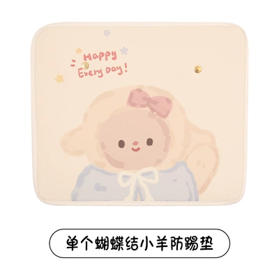 Chair back anti-kick pad Rear Car Cartoon Seat - bow-tie-lamb-anti-kick-pad