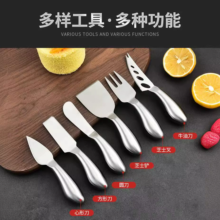 В наличии прямой нож для сыра с полой ручкой из нержавеющей стали Amazon набор из шести предметов нож для масла нож для сливок нож для масла