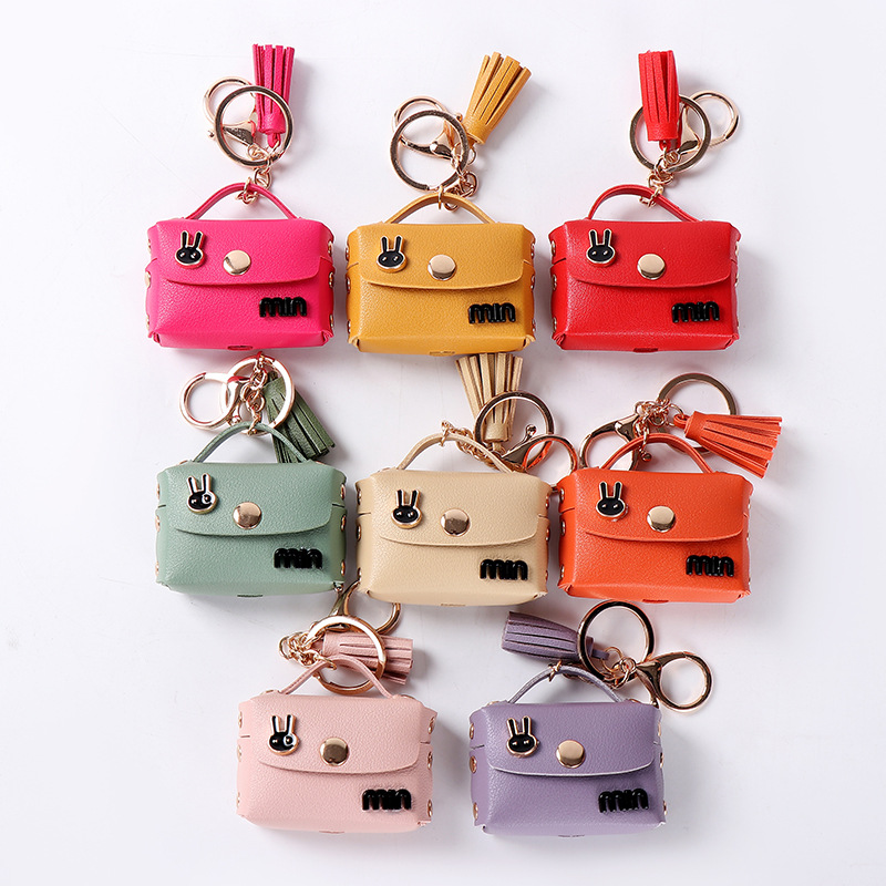 网红仿皮耳机收纳包三代蓝牙耳机套苹果无线蓝牙耳机钥匙扣包包