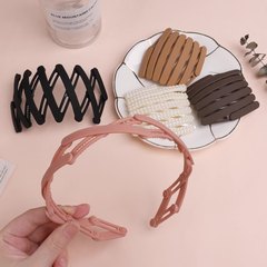 Korean new versatile fashionable hair accessories, adult non-slip toothed headbands, folding headbands, broken hair retractable invisible headbands