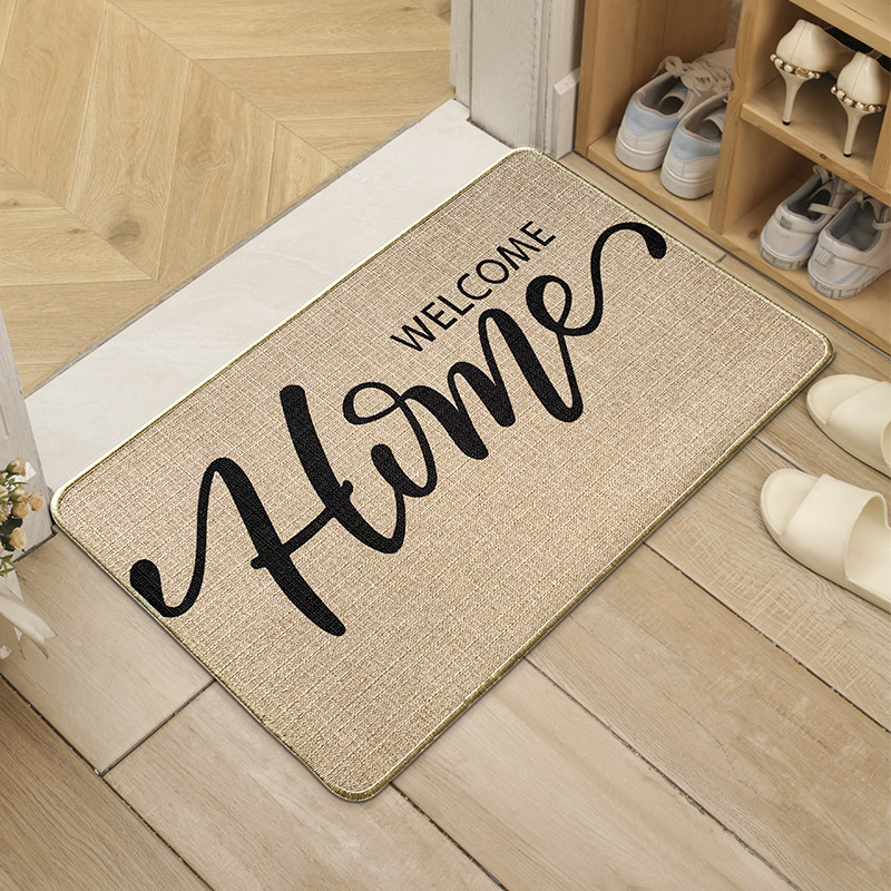 Cross border Foreign trade Amazon Flax door mat a living room The door register and obtain a residence permit household carpet rubber Mat non-slip mat