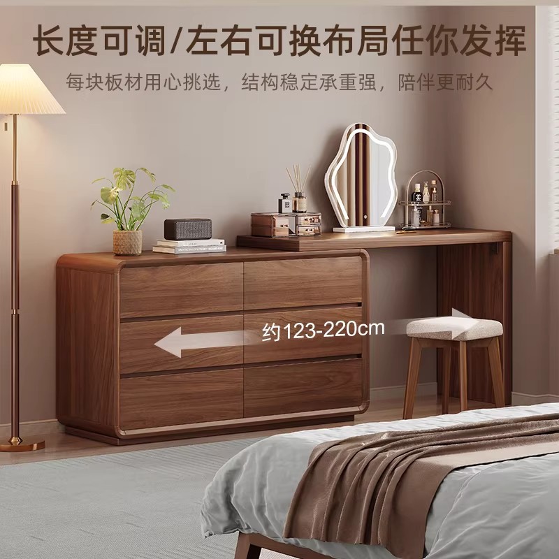 2026 nuevo estilo de dormitorio francés estilo medieval mesa de maquillaje de madera maciza almacenar armario