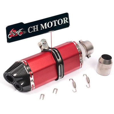 Hexagonal Exhaust Pipe Universal: Exhaust pipe - 6-double-tail-small-hexagonal-red