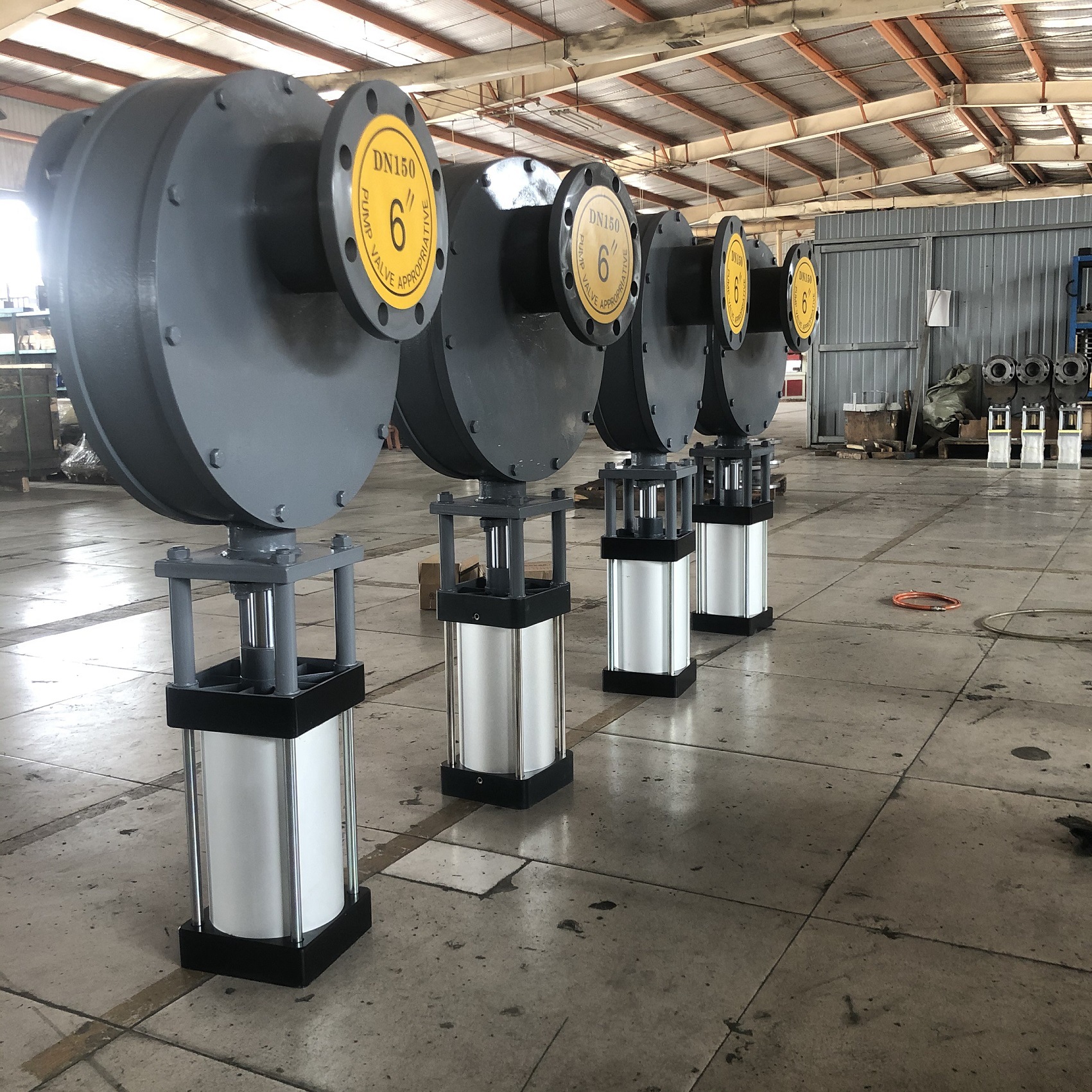 MY642D-10Q气动双闸板闸阀铸铁法兰式单向阀门 耐磨性好 维护简便