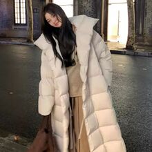 2025年新款冬季立领中长款棉服女时尚宽松加厚小个子保暖棉衣外套