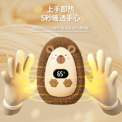 跨境毛绒绒暖手宝充电暖手宝usb便携式数显暖手宝迷你卡通暖手宝