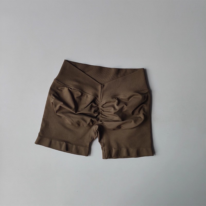 Amazon trasero V cintura alta elástica caderas abdominales sin costuras pantalones cortos panty sin costuras pantalones cortos mujeres image 9