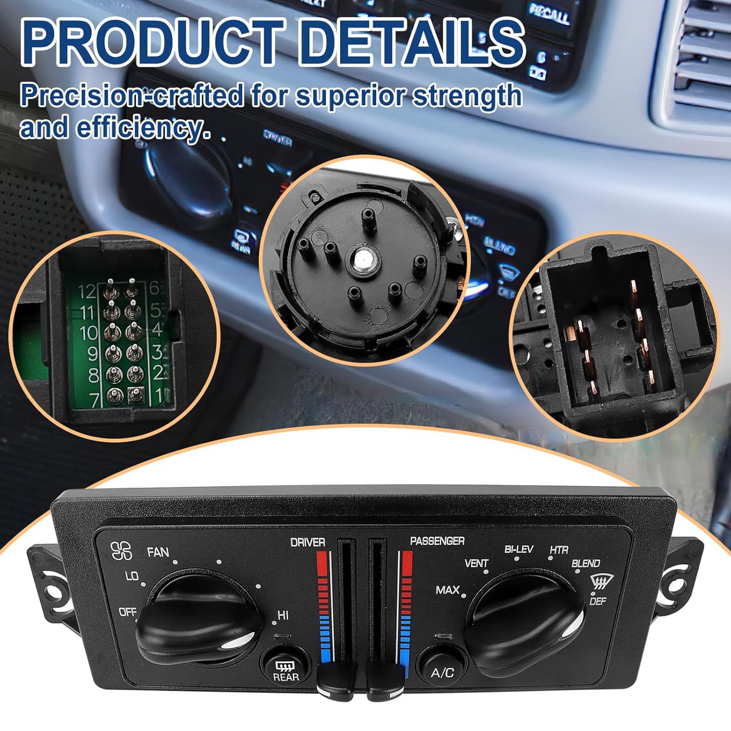 10447470 10308120 599-199 9384734 Air Conditioning Control Panel Suitable for Buick Century