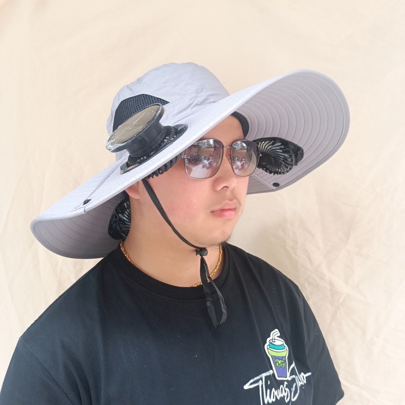 夏ソーラーファンキャップ屋外登山 + USB 充電サンシェード帽子大人の釣り帽子ファン付き日焼け止め帽子|undefined