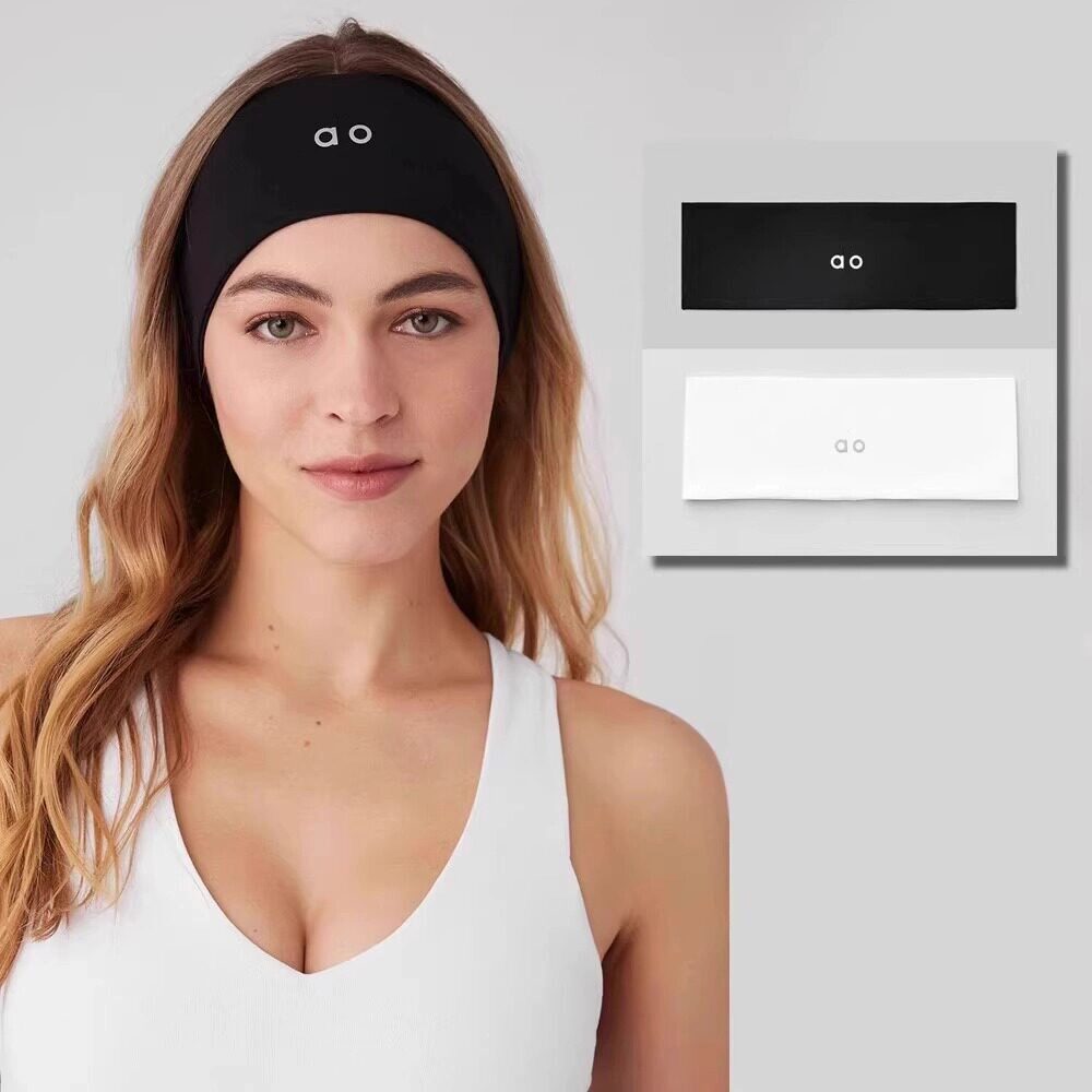 AL Headband 2026 Unisex Reflective Letter Yoga Fitness Running Sports Sweat-Absorbing Non-Slip Headband