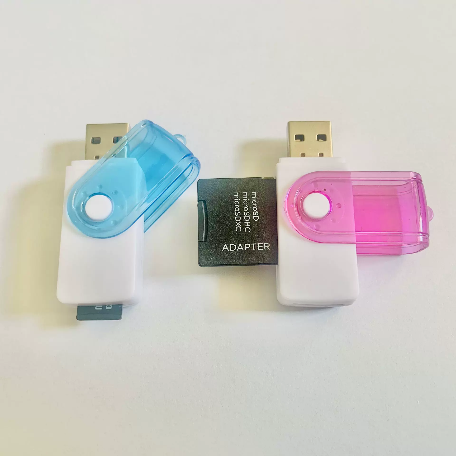 USB2.0读卡器数码相机内存卡读卡器旋转双卡SD&TF读卡器厂家批发
