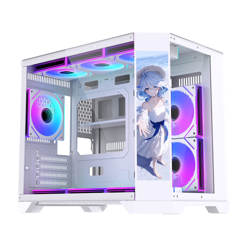 LOVINGCOOL台式电脑游戏海景房机箱 支持360水冷9.16寸高清液晶屏|undefined