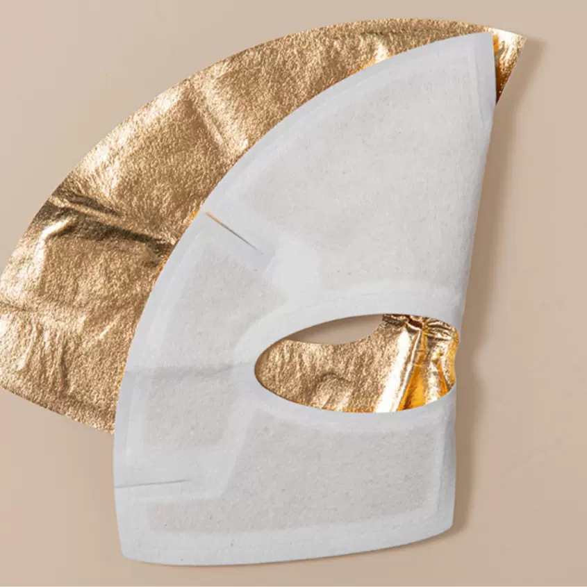 黄金发热面膜厂家面膜布工厂面膜纸微分子热导氢热赋能3层保湿