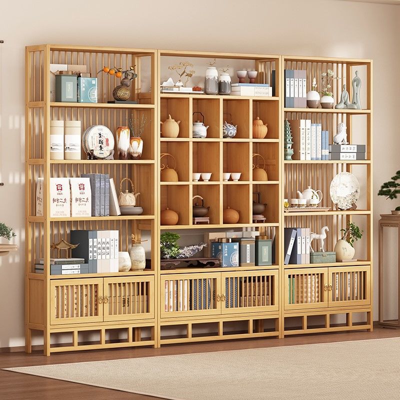 新中式博古架茶具茶叶置物架多宝阁茶叶柜非实木摆件展示架收纳柜