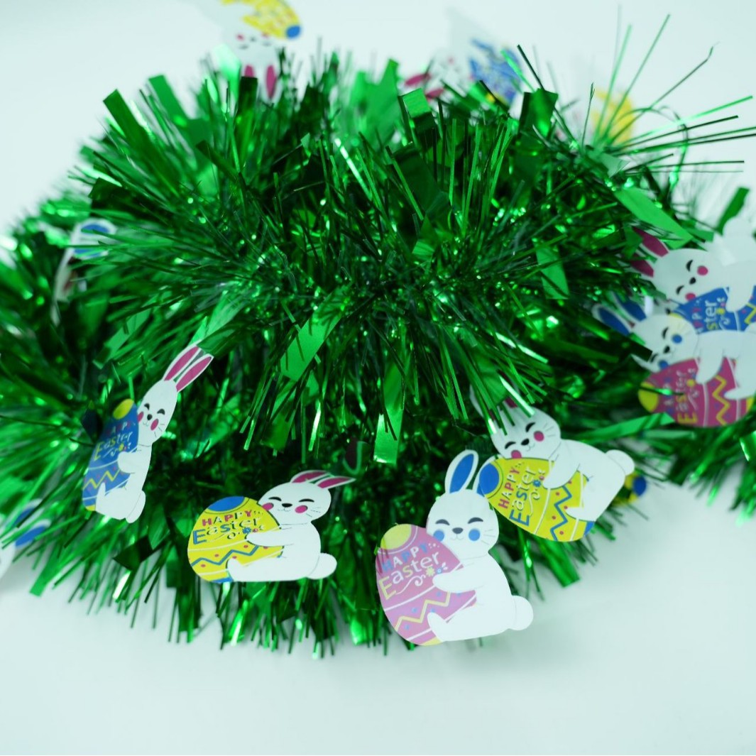 Conejo transfronterizo de Pascua colgante de lana decoración de fiestas de color de dibujo de flores escenas de decoración props