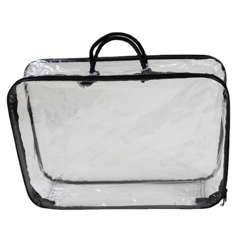 In-Stock Pvc Transparent Wire Bag for Children's Blankets, Silk Quilts, Air Conditioner Covers, and Carpet Storage Transparent Wire Bag