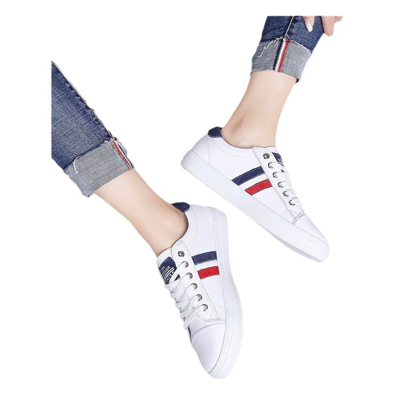 Женская обувь для досок, весна-осень 2023, белые туфли в Корейском стиле из воловьей кожи, Женская универсальная модная обувь на плоской подошве, Повседневная Студенческая обувь для досок