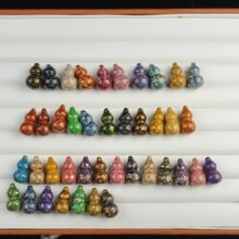 厂家批发满螺钿大漆珠传统大漆葫芦天珠通孔配件手串项链饰品配件