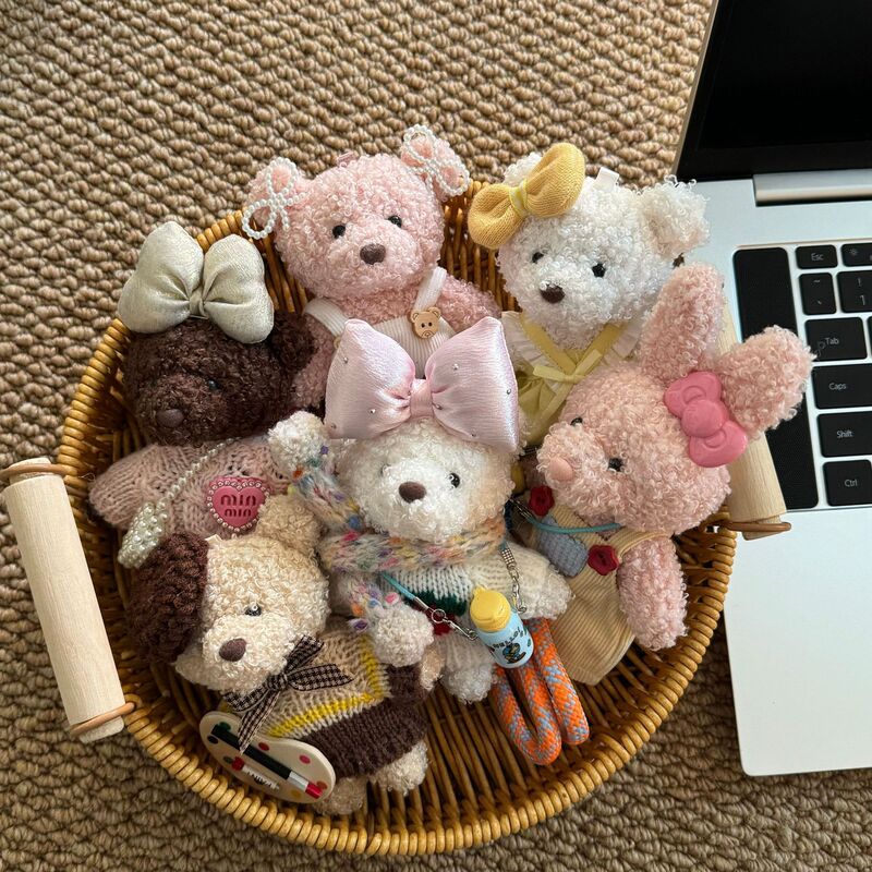 South Korea East Gate Cute Ugly Cute Girl Teddy Bear Plush Bag Pendant Bag Pendant Keychain Wholesale