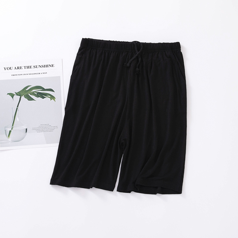 Verano más tamaño modal de los hombres pantalones de pijama de Casa delgada deportes casuales pantalones de pijama cortos de los hombres extra gordos pantalones cortos de fibra de bambú