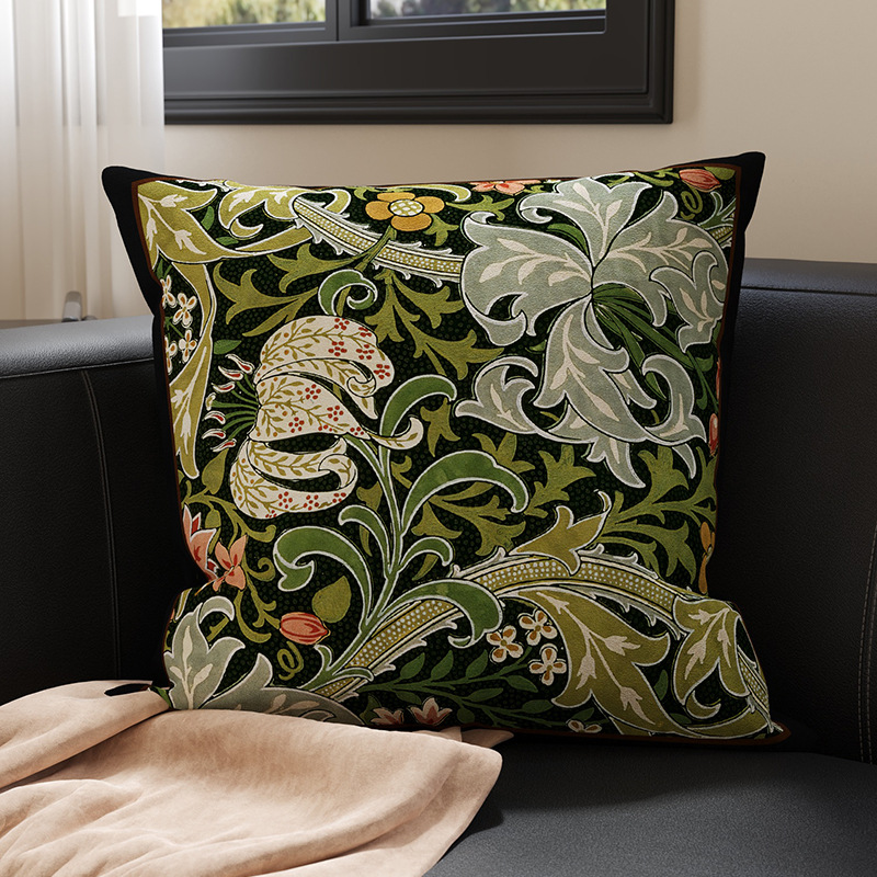 Sofá de estilo medieval almohada retro almohada doméstica cabezal de cama almohada de cama almohada de ventana con núcleo desmontable y lavable