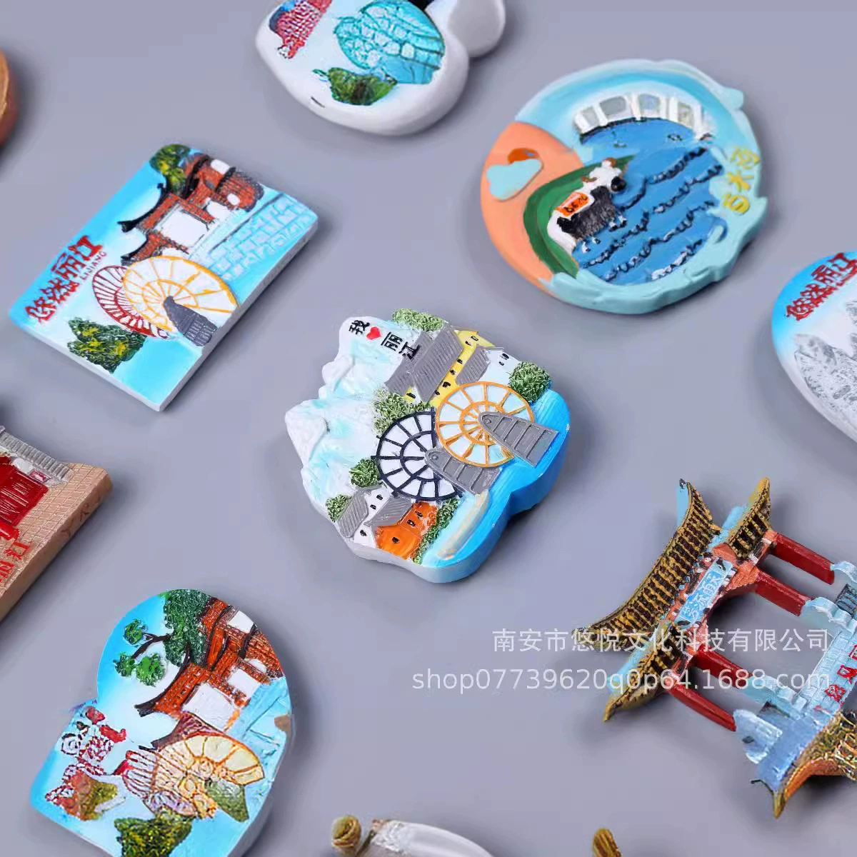 Юньнань Лицзян Наси Юлун Снежная Гора Арка Большое водное колесо Сифан улица Шухэ туристический Мемориал Смола Наклейка на холодильник