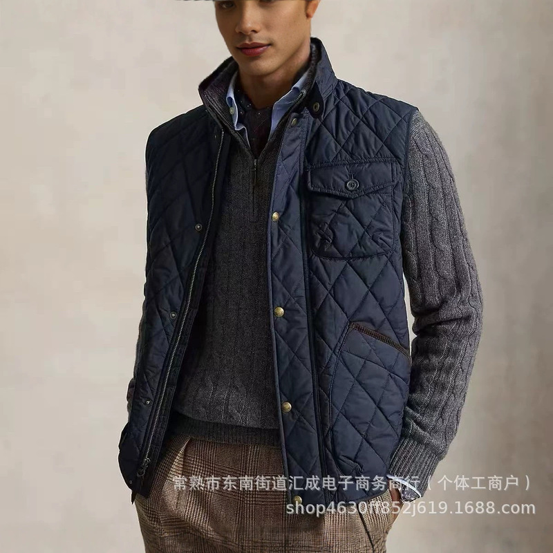 Raf's high-end classic quilted utility vest with YKK zipper, unisex Beaton old money style vest Raf's high-end classic quilted utility vest with YKK zipper, unisex Beaton old money style vest