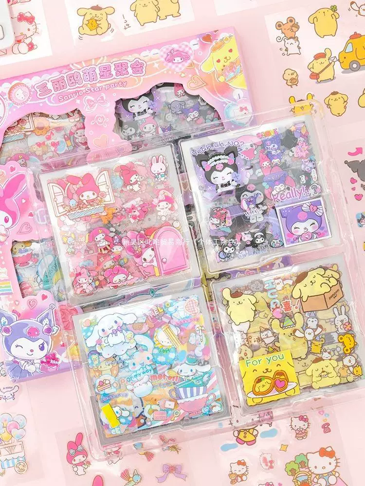 Sanrio, наклейка, подарочная коробка, детские наклейки, игрушка, планировщик