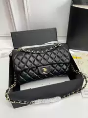 In-kind Logo Bag Women's Classic Fragrant CF Sheepskin Chain Bag high quality High-grade Caviar Cowhide